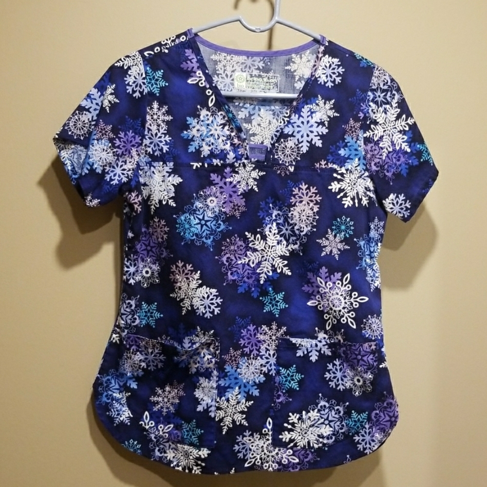 Bring It On Y- Neck Scrub Top